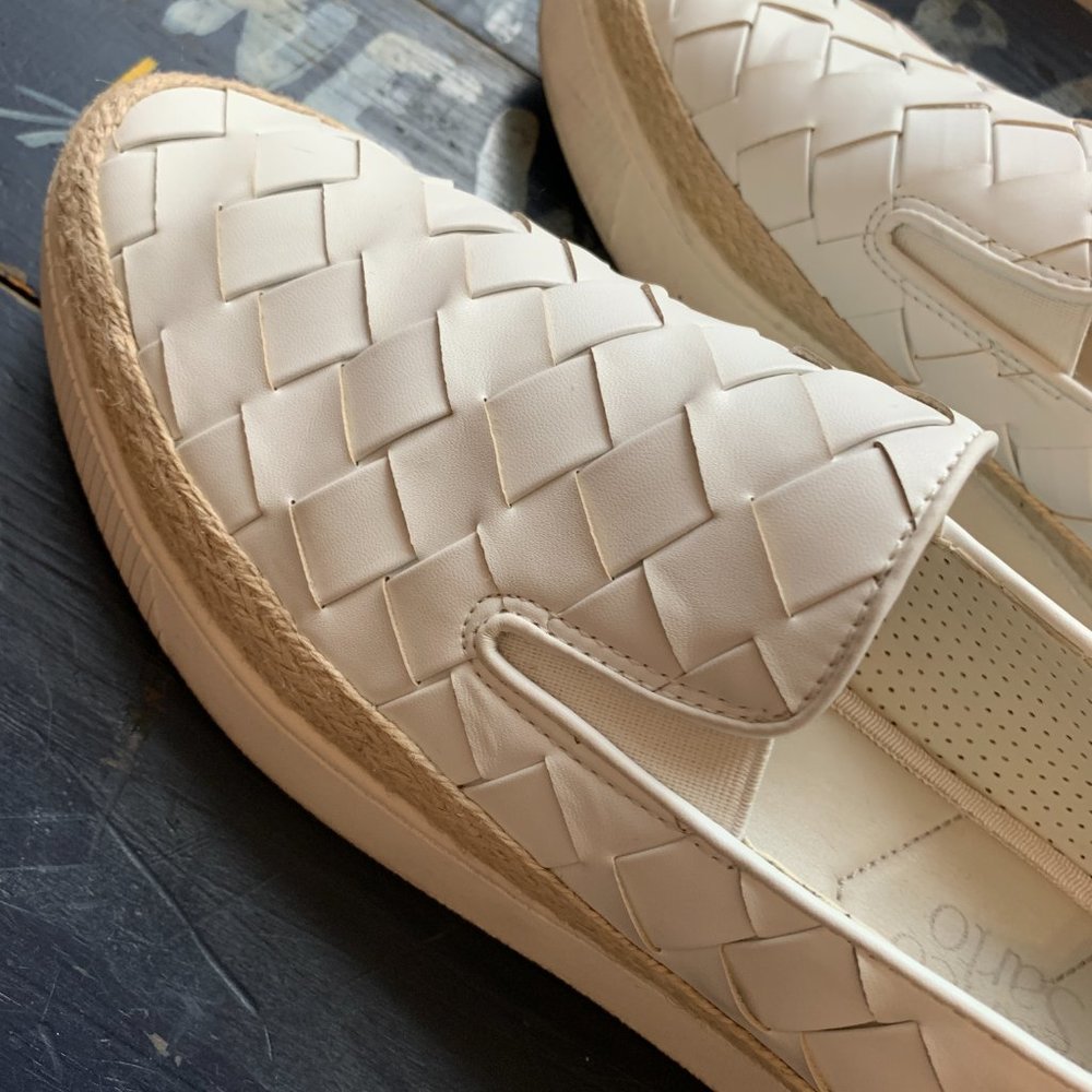 Franco Sarto White Platform Loafer Sneakers size 9
